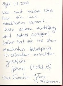 Aus unserem Gästebuch